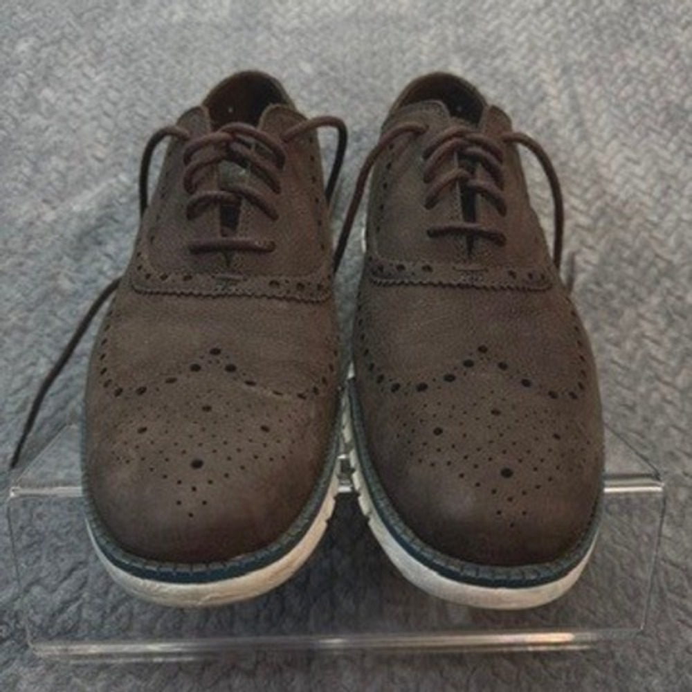 Cole Haan Zerogrand‎ Wingtip Oxford Brown Nubuck Mens 11M C29769 Grand.OS Shoes
